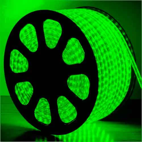 Mangueira LED Verde, 24 LED/m e Ø11mm - Rolo de 100 metros
