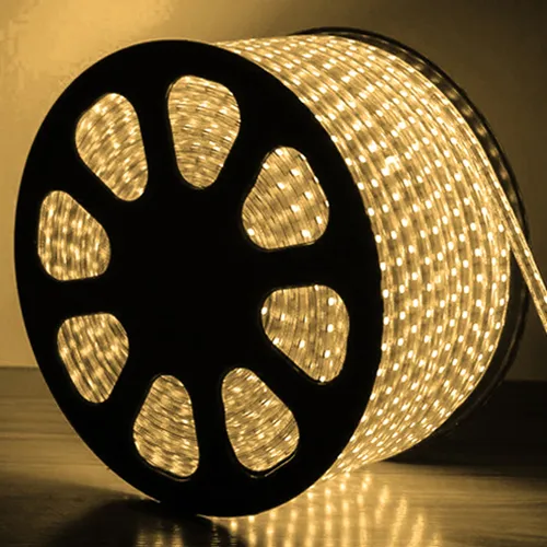 Mangueira LED Branco Quente, 32 LED/m e Ø12mm - Rolo de 100 metros