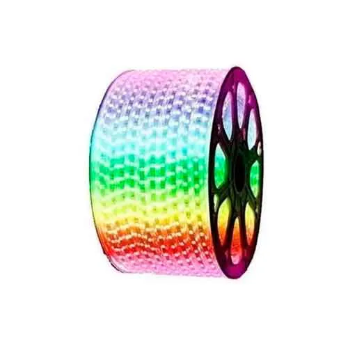 Mangueira LED 5050 Chata RGB Rolo 100MTS