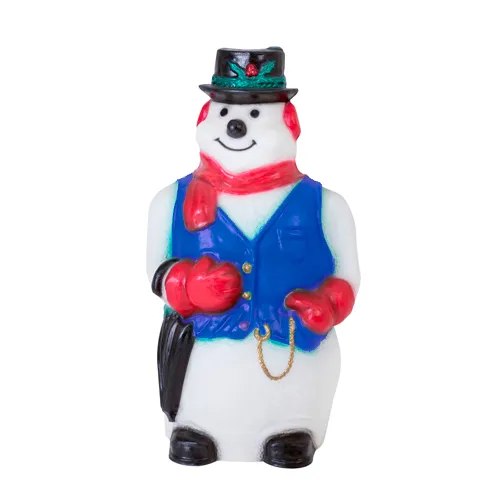 Presépio de Natal de Polietileno - Boneco de Neve Azul