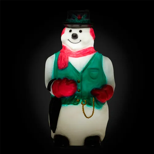 Presépio de Natal de Polietileno - Boneco de Neve Verde
