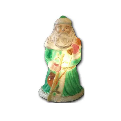 Presépio de Natal de Polietileno - Papai Noel Médio Verde