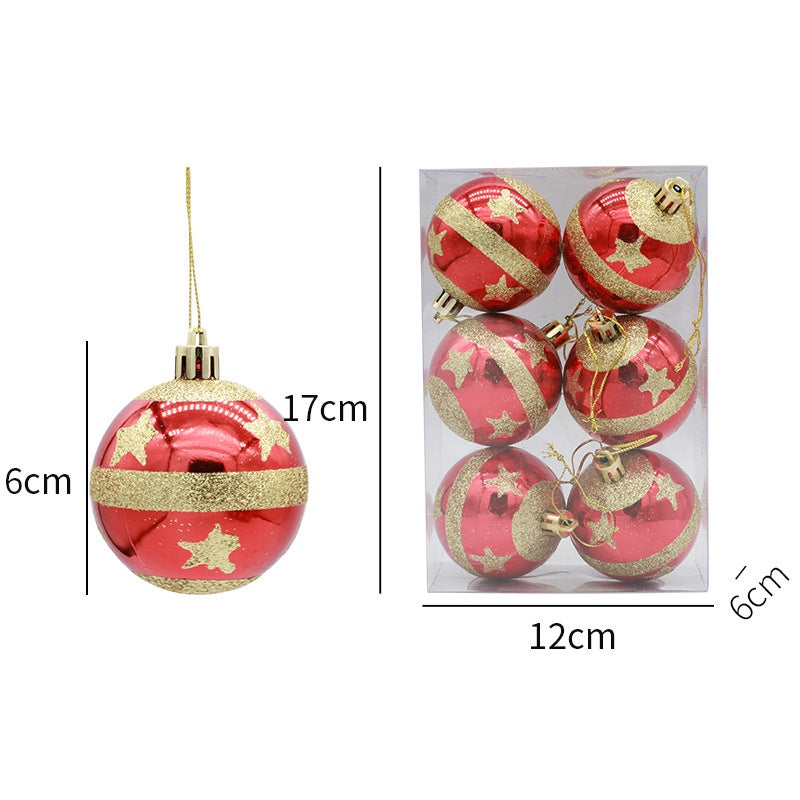 Kit 6 Peças Bolas De Natal